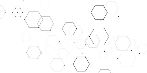 Abstract medical background Vector hexagons pattern. Geometric abstract background with simple hexagonal elements. 