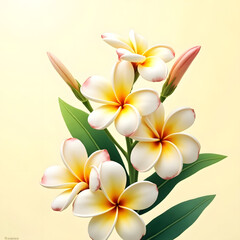 Fototapeta premium white frangipani flowers