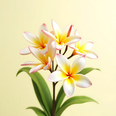 Naklejka premium white frangipani flower