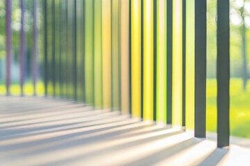 Colorful architectural structure with shadows