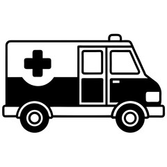vector ambulance car
