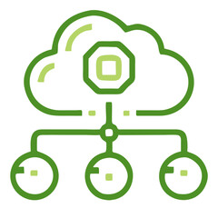 Document Network System – Cloud Infrastructure Icon

