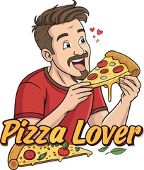 Restaurant pizza lover vector design