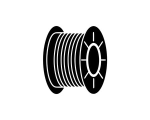 creative details cable spool icon vector illustration	