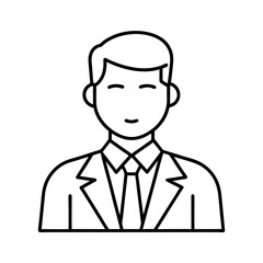 Corporate Team Outline on White Background