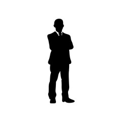 silhouette illustration of a business man 