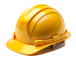 yellow helmet isolated on white