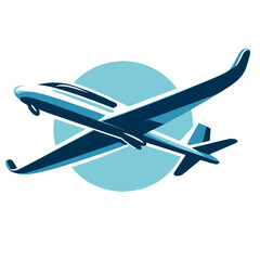 Obraz premium Glider Vector Illustration – Minimal Aircraft Silhouette on Transparent Background