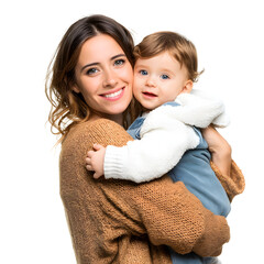 Happy mother embraces her child with love. A snapshot of pure joy and affection, capturing the unbreakable connection between them.