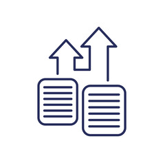 export data line icon, vector