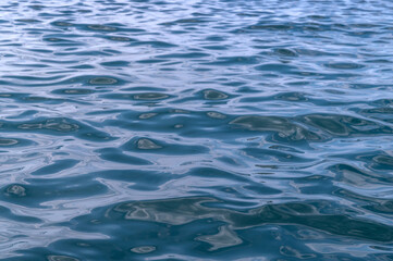 Fototapeta premium Water blue sea. Ocean wave surface. Abstract nature texture. Lake waves.