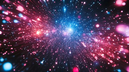 Fototapeta premium Exploring Digital Cyberspace: A Vision of Networked Connections and Data Flow