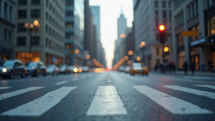 Obraz premium Urban Zebra Crosswalk on Asphalt Street – High-Contrast White and Black Pedestrian Path for Traffic Safety, Public Mobility, and City Transportation Background