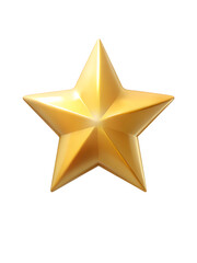 Obraz premium golden star isolated on white background