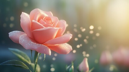 Interior orange rose glowing natural light bloom high resolution picture