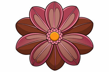 orange lily isolated on white