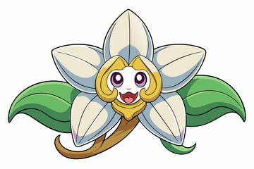 orange lily isolated on white