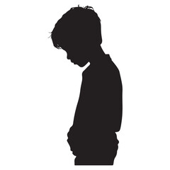 silhouette of a boy
