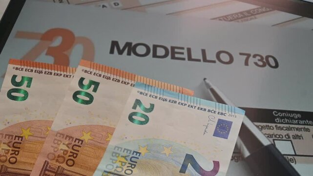 Payment of Form 730 with Euro Banknotes, Taxes to be paid Italy