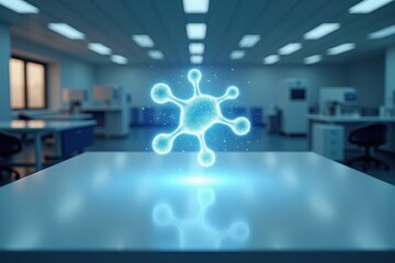Abstract Representation of Molecule on Empty Table