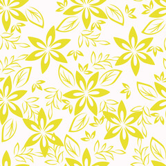 Vintage seamless floral pattern. Liberty style background of small mauve and lilac flowers. Small flowers scattered over a white background. Stock for printing on surfaces