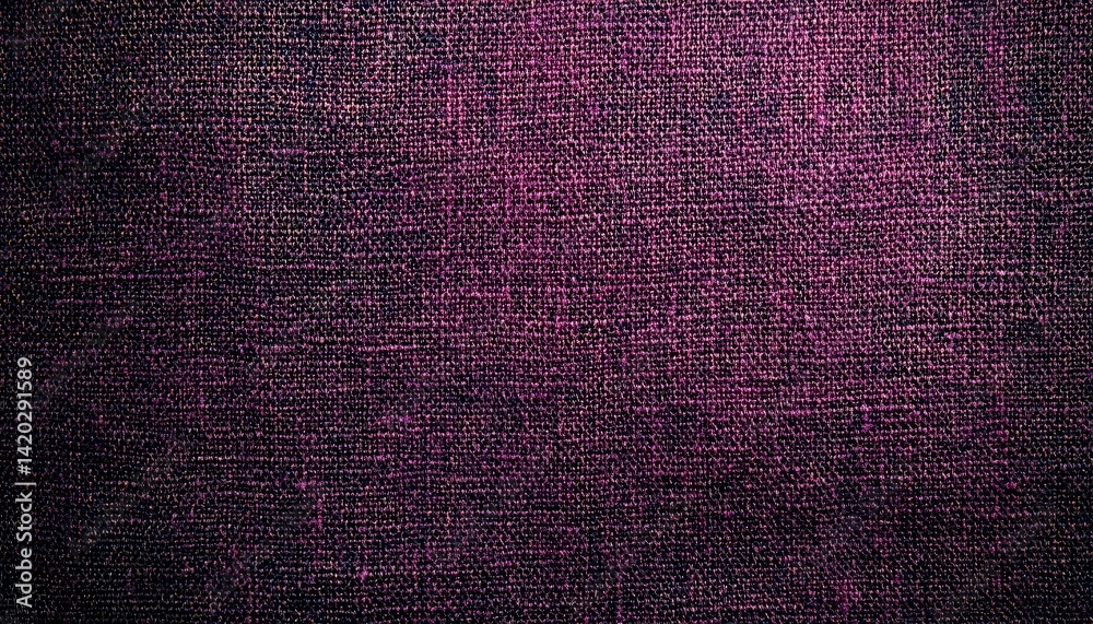 Aufkleber Vibrant textured fabric with deep purple hues displayed in a close-up view, showcasing intricate weaves and patterns under soft lighting