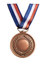 gold medal with ribbon