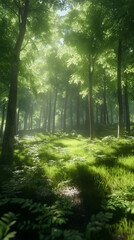 Obraz premium morning in the forest