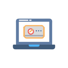 Laptop with blocked or restricted access, no access