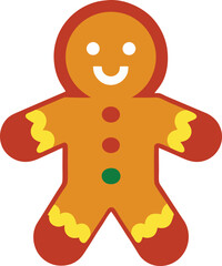 gingerbread man isolated on white