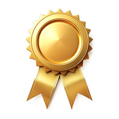gold medal with ribbon