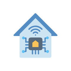 Smart Home Technology Vector Icon Illustration Concept