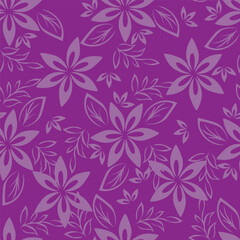 Exotic hand drawn flowers, seamless patterns with floral for fabric, textiles, clothing, wrapping paper, cover, banner, home decor, abstract backgrounds
