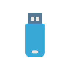 Blue USB flash drive memory stick illustration