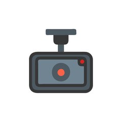 Car dashcam icon for vehicle security and recording