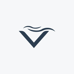 Abstract letter V logotype