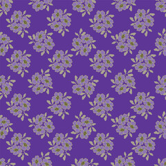 Elegant trendy vector ditsy floral seamless pattern design of beautiful abstract flowers and leaves. Foliage repeat texture background. Suitable for wallpaper, surface printing and textile