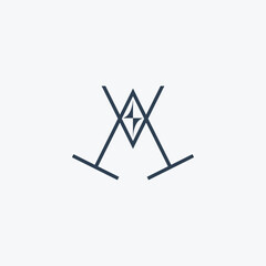 Alphabet monogram letter va