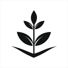 Monochrome Plant Logo Template Collection