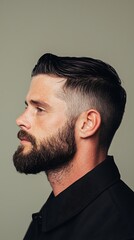 Obraz premium Man's Profile Style Studio Shot