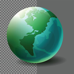 globe on a white background