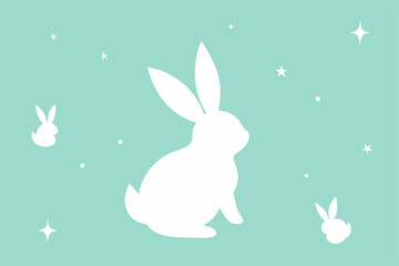Obraz premium easter bunny with eggs