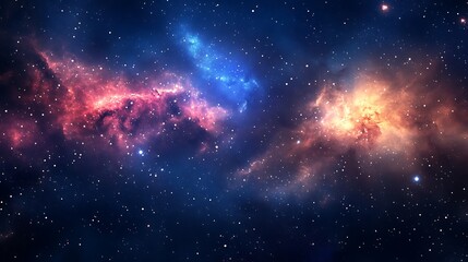 Obraz premium Celestial explosion in space with brilliant star-filled background