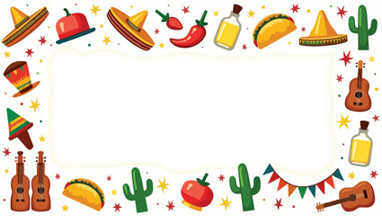 Obraz premium a colorful and festive Cinco de Mayo element background