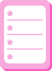 Flower Pink Vector Minimalist Note