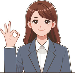 vector ok hand gesture worker