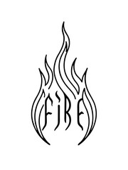 Create a minimalist line are T-shirt design featuring a hand-drawn sketch of flames in a dynamic, artistic style. 