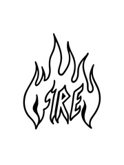 Create a minimalist line are T-shirt design featuring a hand-drawn sketch of flames in a dynamic, artistic style. 