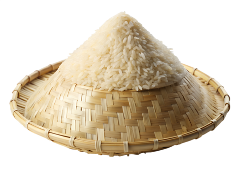 straw hat on white background