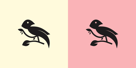 bird nest logo vector icon illustration silhouette